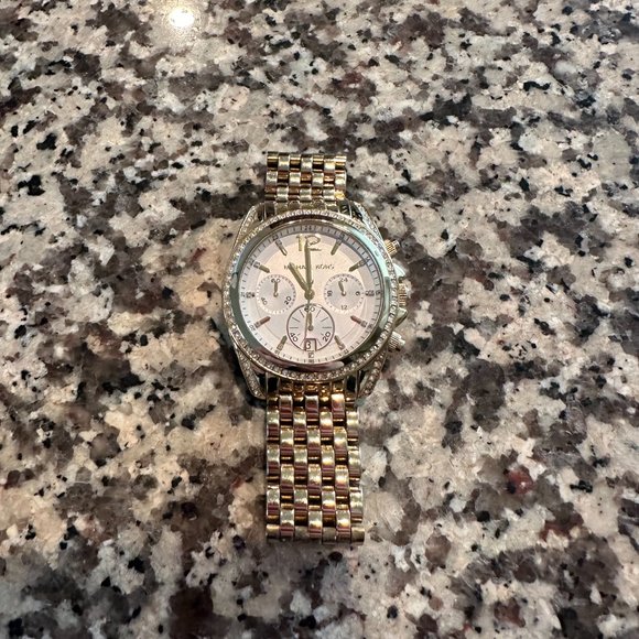 MICHAEL KORS Women's MK5835 Pressley Gold Tone Chronograph Watch - Picture 2 of 9